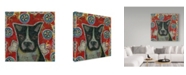 Trademark Global Funked Up Art 'Boston Terrier Red' Canvas Art - 35" x 35"